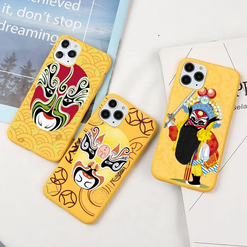

USAKPGRT Theater mask Phone Case for iPhone 12 mini 11 Pro Max X XR XS 8 7 6s Plus Candy yellow Silicone Cases
