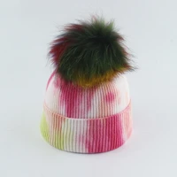 women hat winter autumn beanie wool knit real fur pompom warm skiing accessory for teenagers luxury