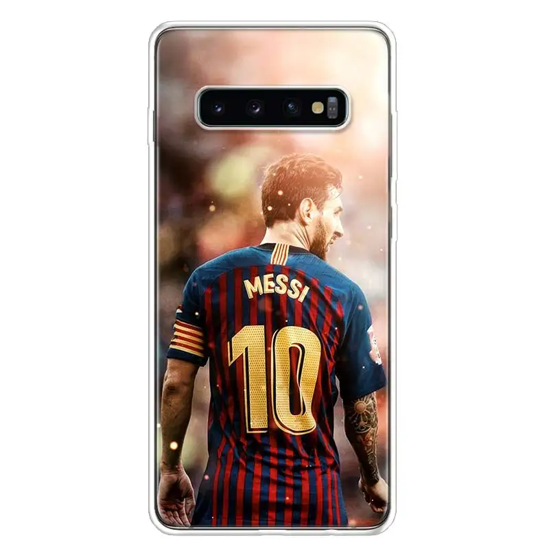 Месси крышка чехол для телефона для samsung Galaxy S10+ Note 10 9 8 S9 S8 J4 J6 J8 плюс S7 S6 корпус под плетенную сумку