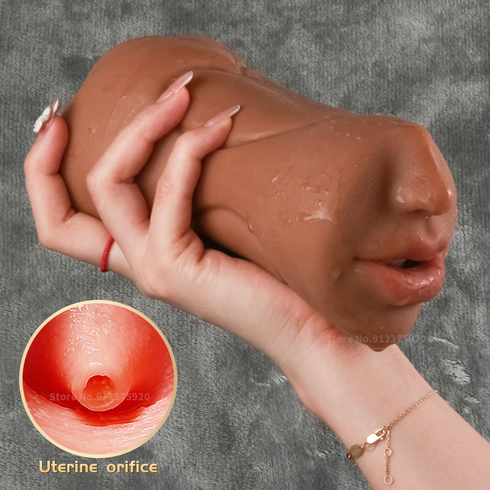 Реалистичная Вагина оральный с языком мужской планшетофон мягкая силиконовая