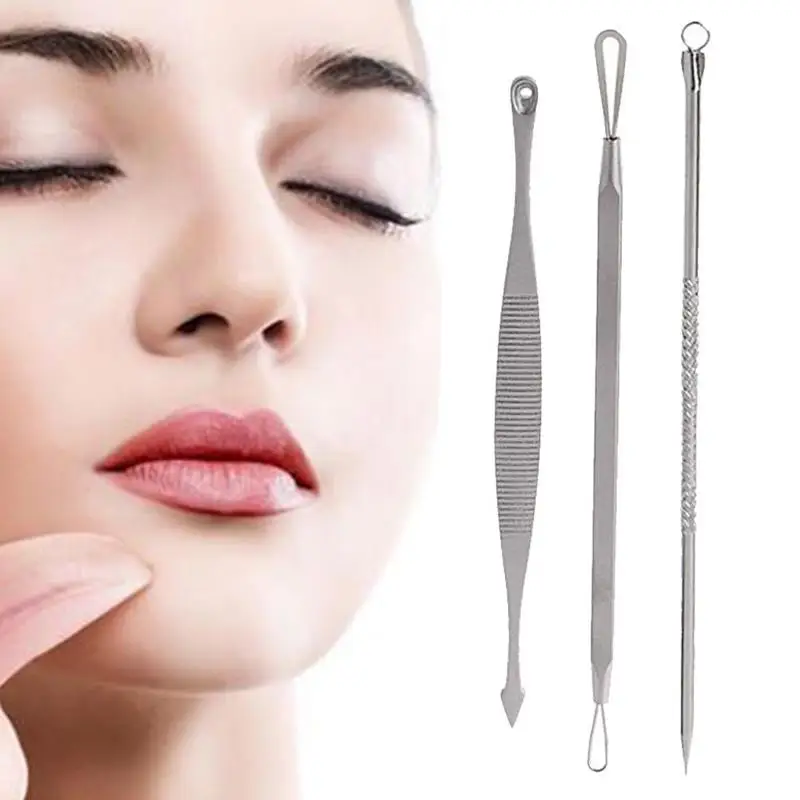 8 шт./компл. уход за кожей лица угорь иглы Пинцет Для Удаления Нержавеющая сталь