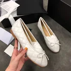 Балетки женские кожаные с круглым носком, роскошные брендовые туфли на плоской подошве, мягкая подошва, с бантом, модные натуральные, Мэри Джейн, Sheo, большие размеры 42