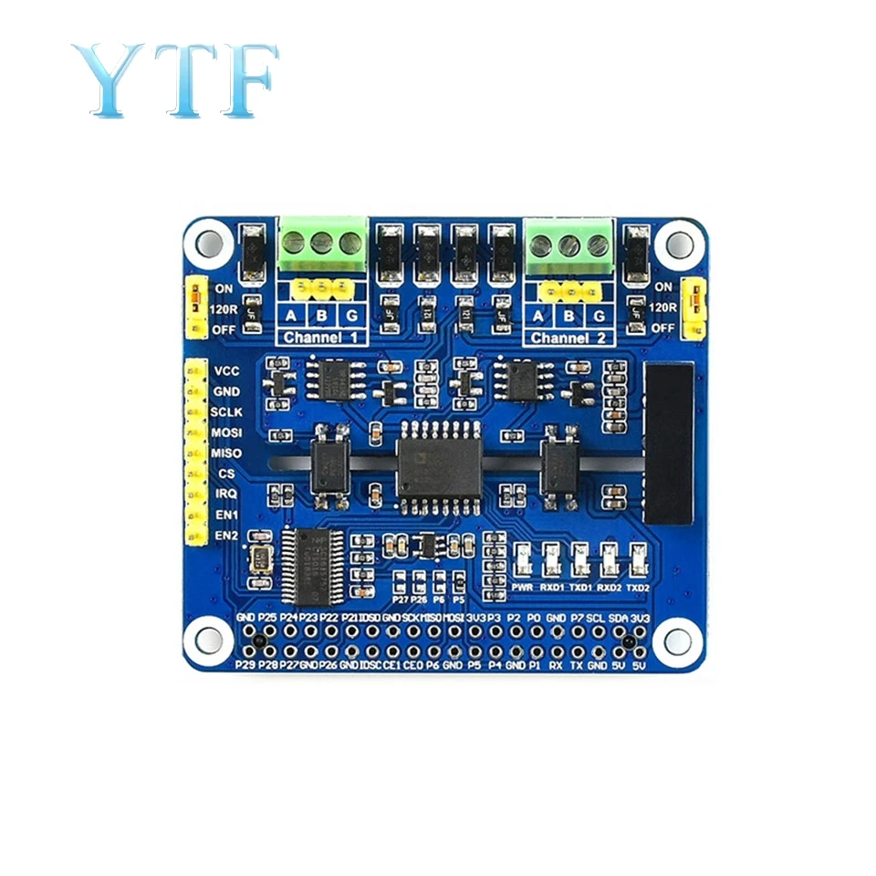 Raspberry Pi-канальный изолятор типа RS485 плата расширения модуля SC16IS752 / SP3485 |