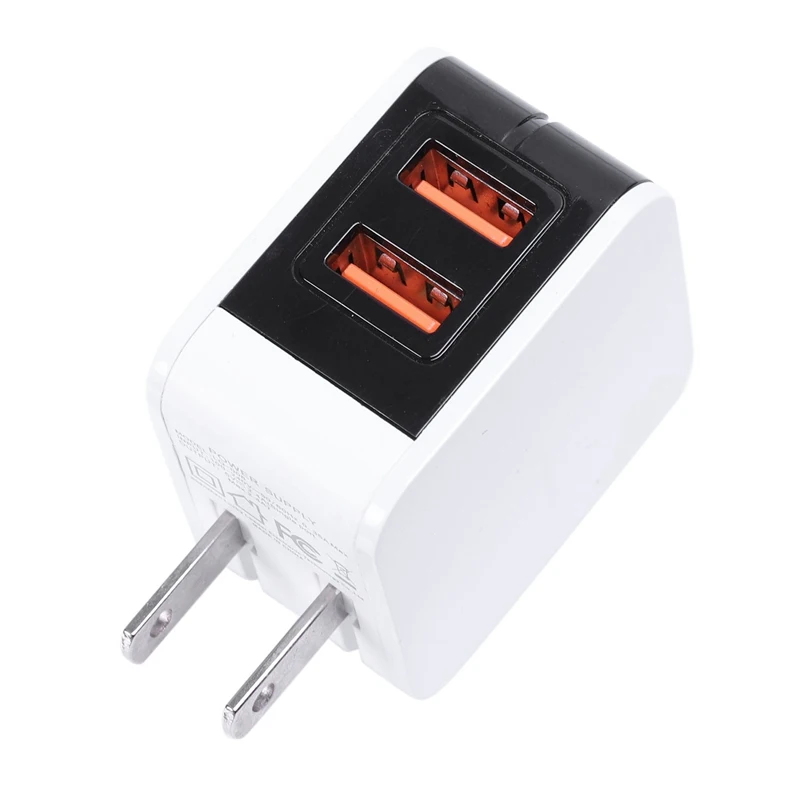 Двойное зарядное устройство Usb 2.4A Max умное быстрое для мобильного телефона Iphone Ipad