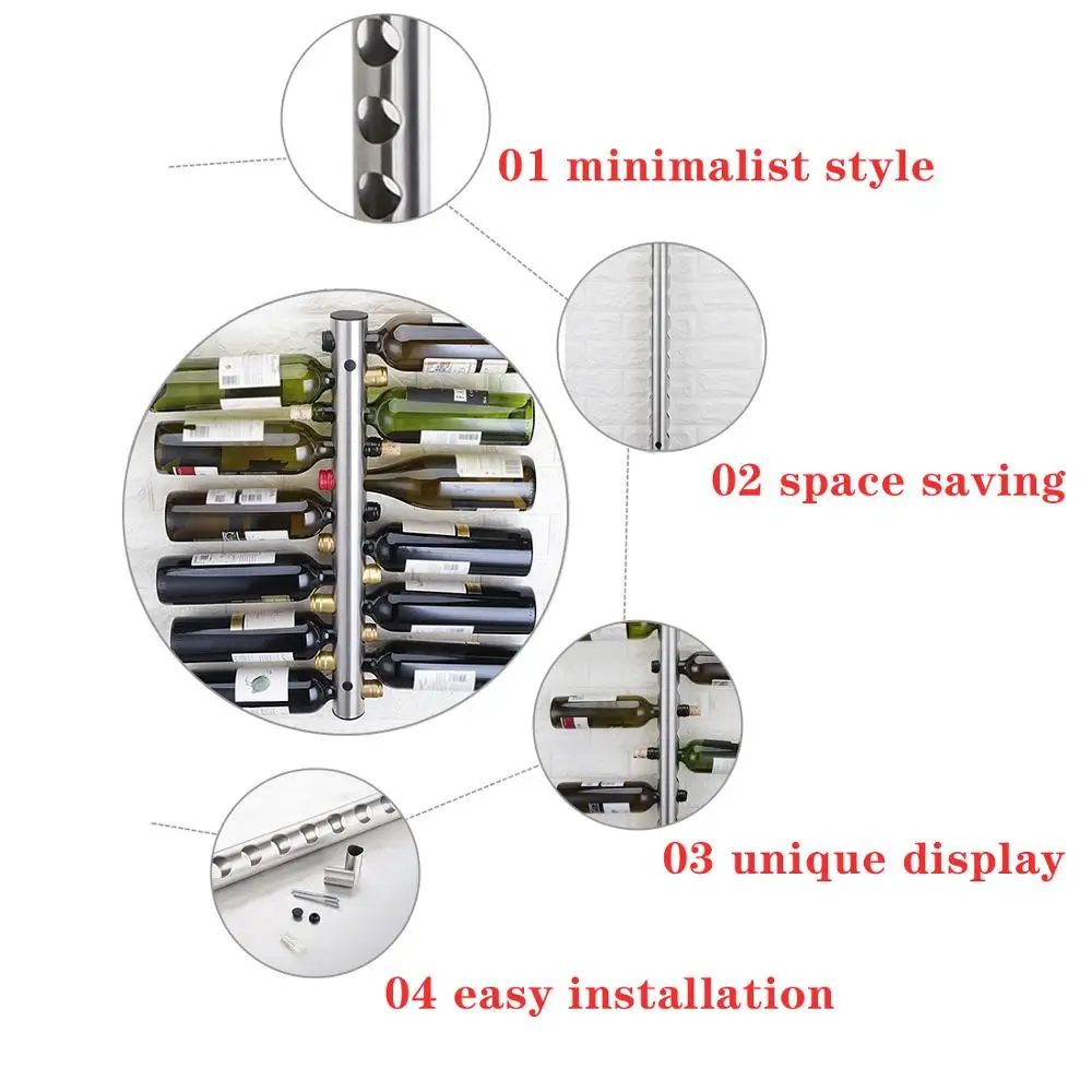 Креативная подвесная Винная стойка 8 12 из нержавеющей стали настенный держатель
