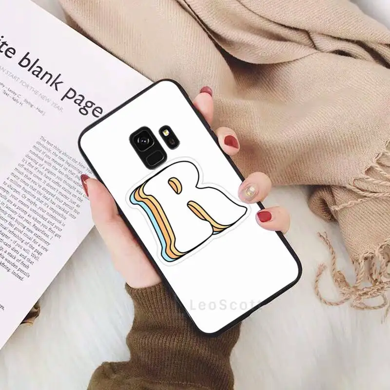 

Cute alphabet Phone Case For Samsung Galaxy S5 S6 S7 S8 S9 S10 S10e S20 edge plus lite cover funda coque