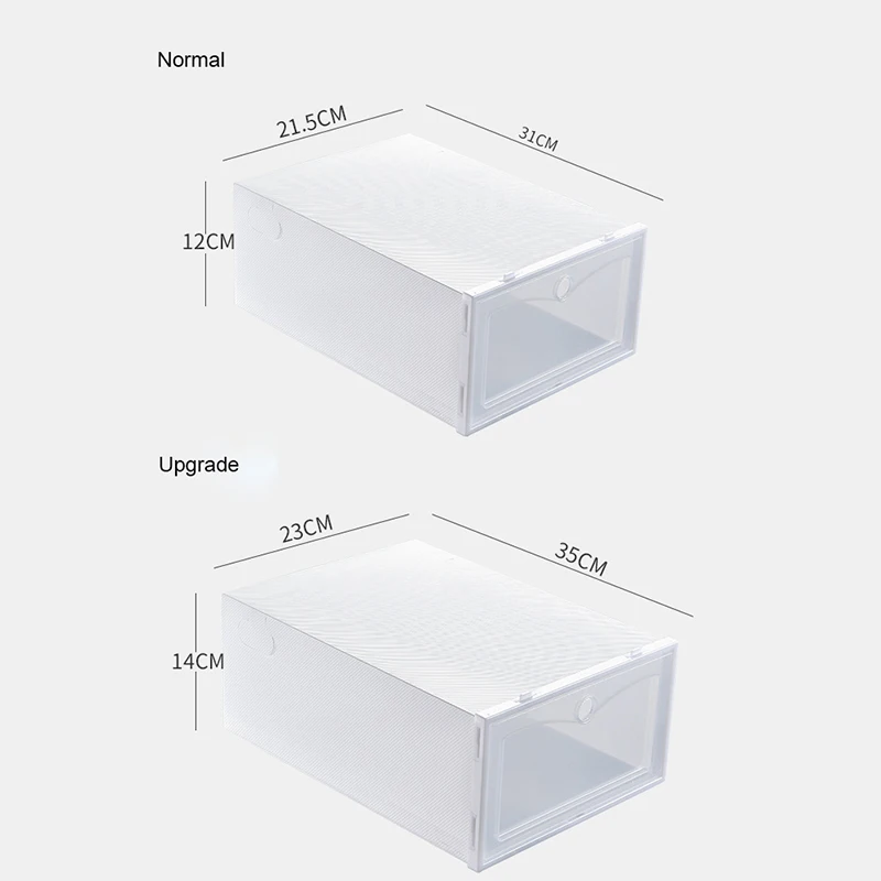 

8PCS Flip Shoes Box Thickened Transparent Drawer Case Plastic Shoe Boxes Stackable Shoe Organizer storage Shoe Rack Dropshipping