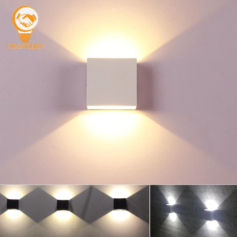 In &amp наружный светодиодный настенный светильник белый теплый цвет 3Wx2 COB