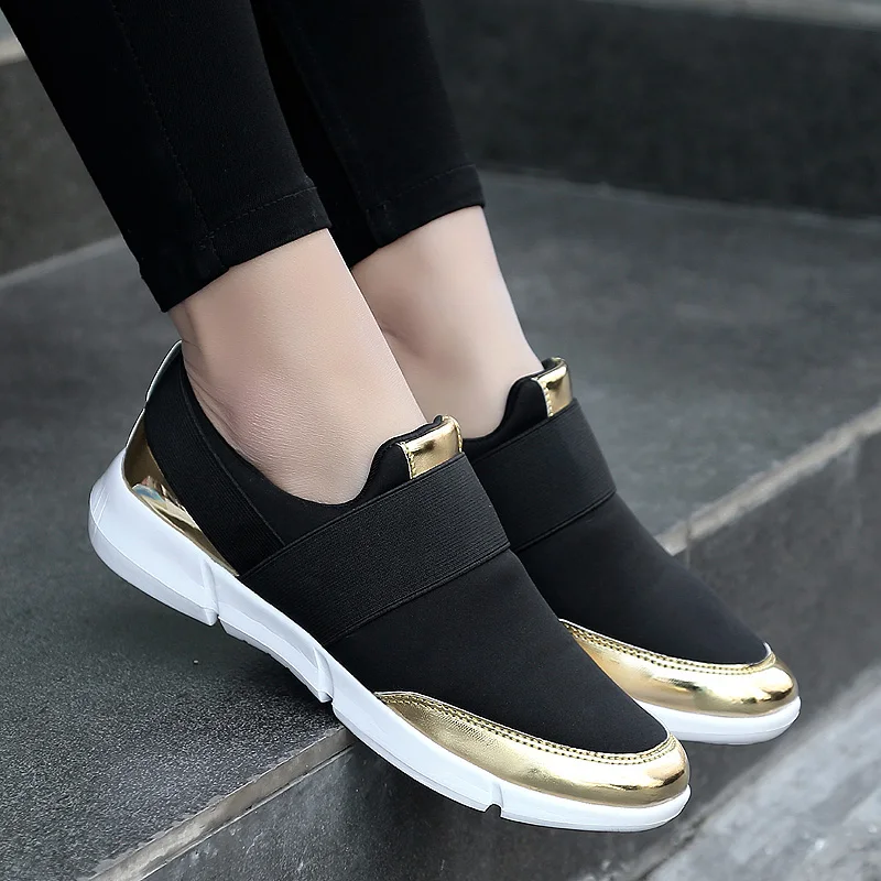 

Hot Sale Spring Women Sneakers Breathable Student Ladies Shoes Slip On Zapatillas Mujer Casual Women Shoes Plus Size 42 XKD7053