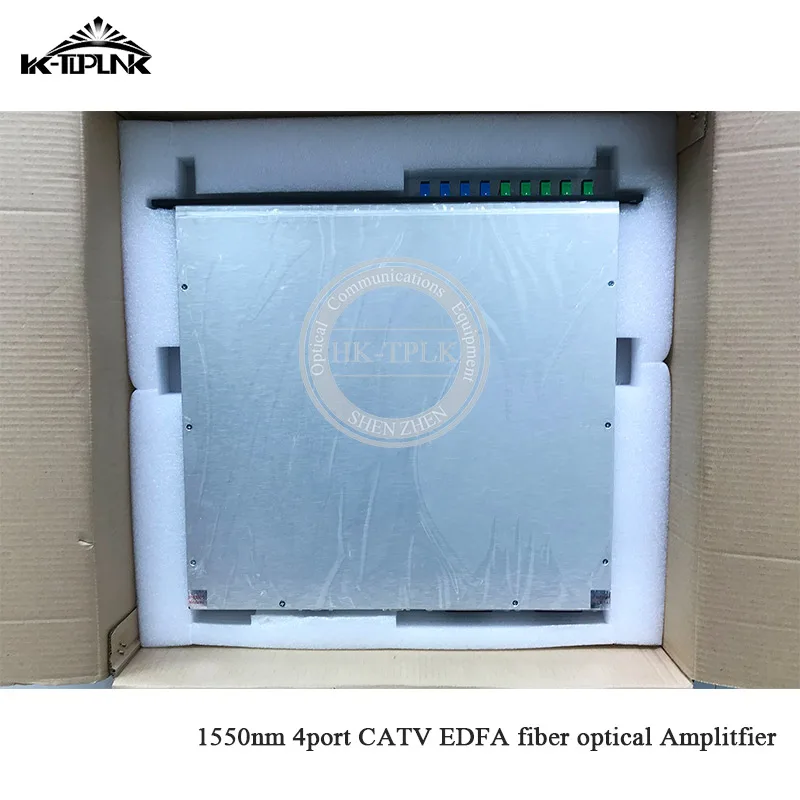 1550nm CATV WDM 4 порта * 20dBm EDFA Волоконно-оптический усилитель 1U/80 Вт Высокая мощность
