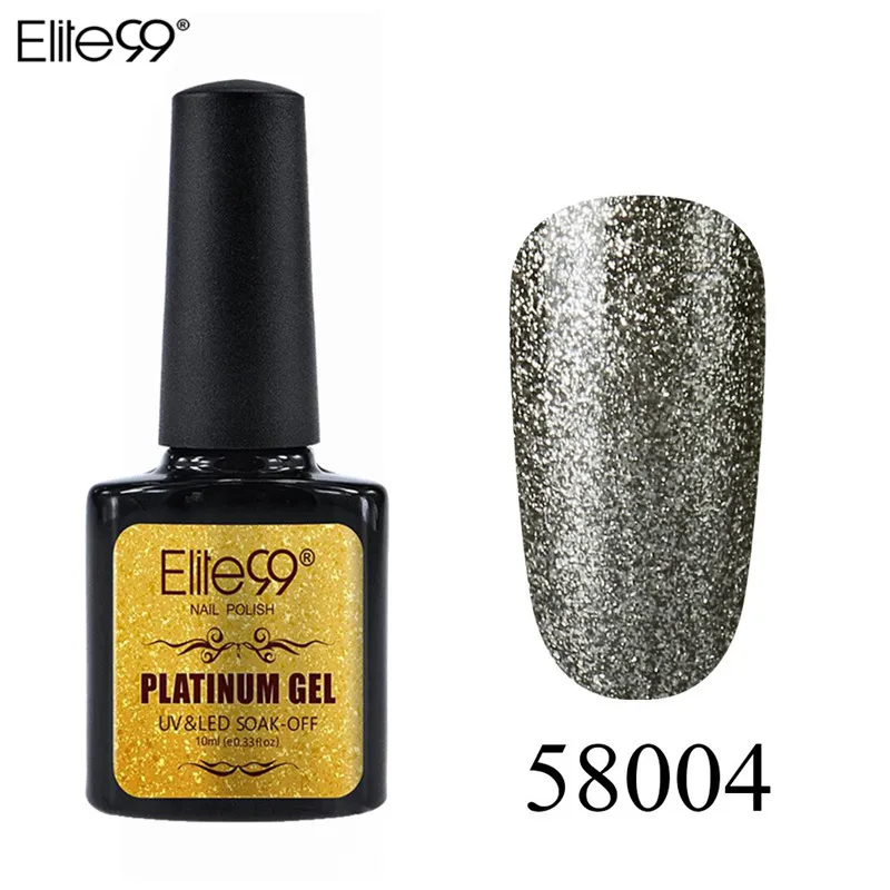 Elite99 10 мл Блестящий УФ-гель для ногтей Platinum Soak Off Nail Art Маникюр гели для ногтей гибридные Лаки гель лак для ногтей набор