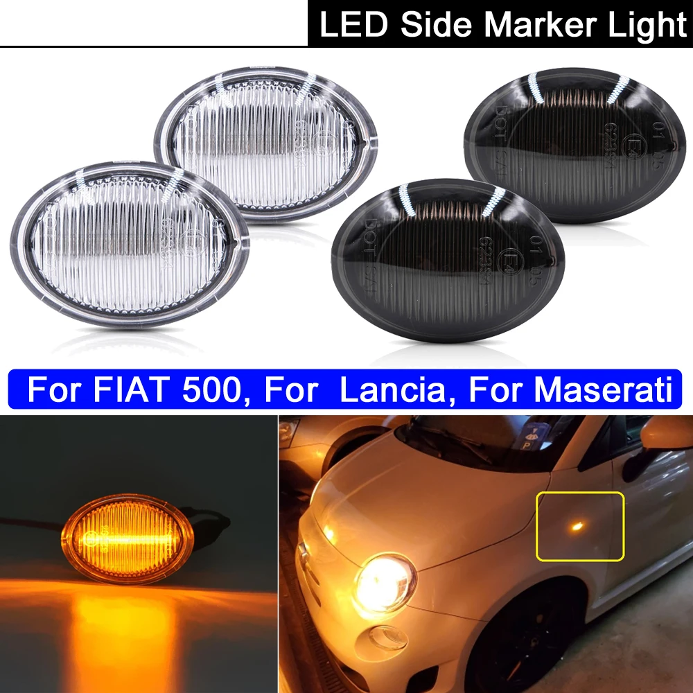 Фото 2 шт., светодиодный индикатор поворота, для FIAT 500, Lancia Ypsilon, Lybra, Maserati, GranCabrio №1
