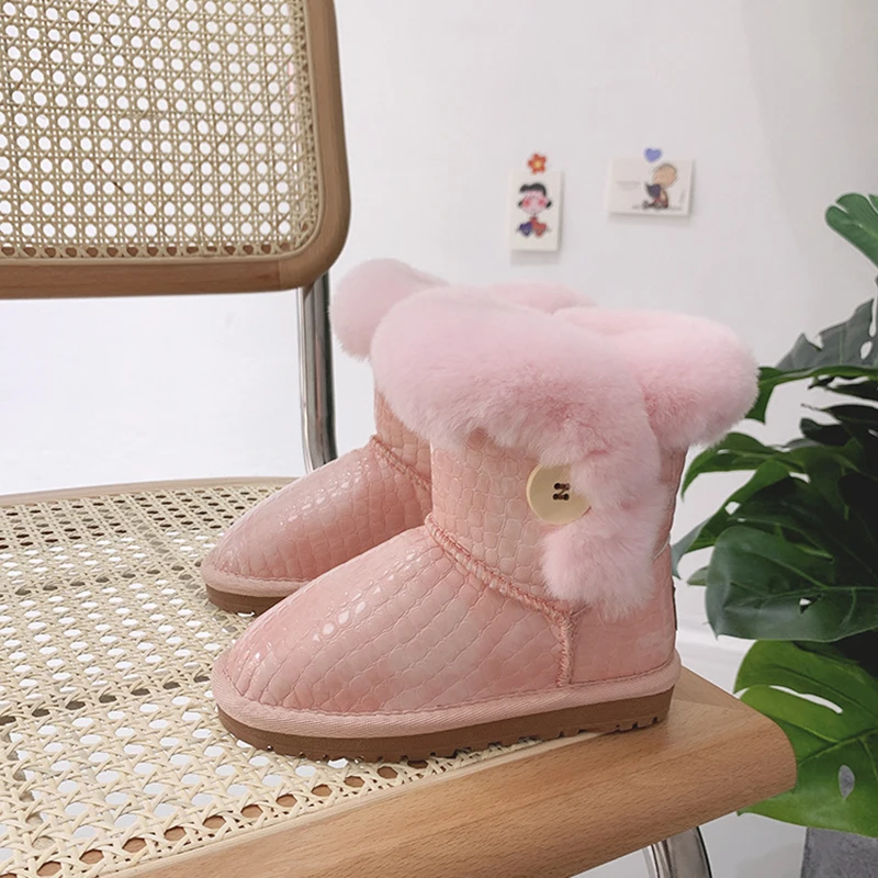 Dolakids 2020 новых детских зимних сапог Мультяшные сапоги флисовый утепленный для