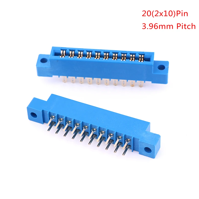 

1 шт., двухрядная паяльная розетка, 2 х10, 20 контактов, 3,96 мм