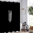 Занавеска для душа Крылья свободы, комплект из аниме атака на Титанов, фоновая настенная штора из полиэстера, для ванной комнаты, домашний декор