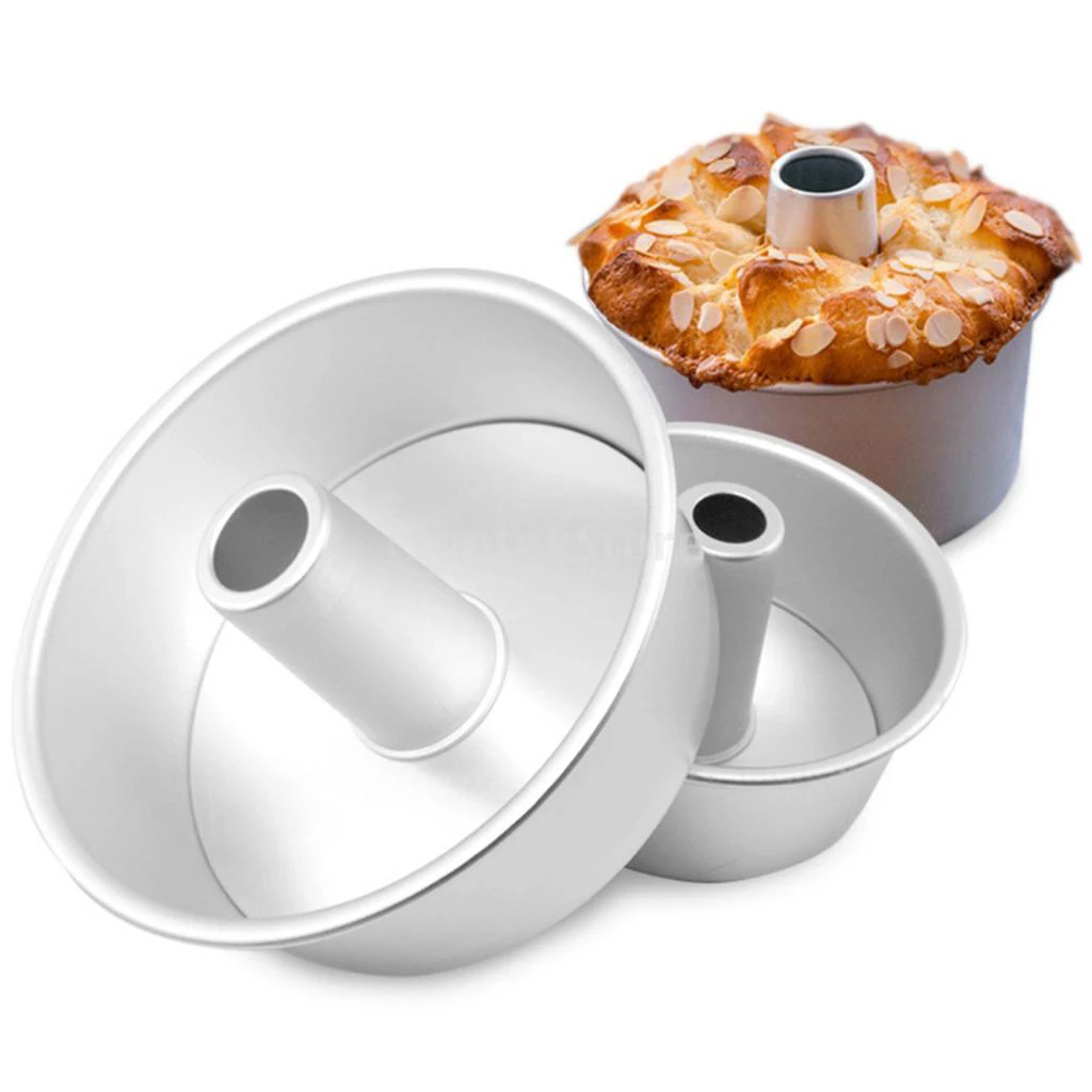 

6 Inch Aluminum Alloy Round Hollow Chiffon Cake Mold Angel Food Cake Pan Baking Mould with Removable Bottom