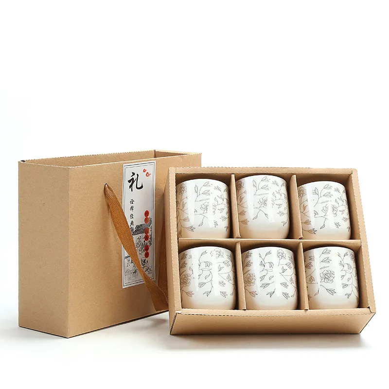 6 шт. керамическая посуда для напитков чайная китайский чайный набор кунг фу