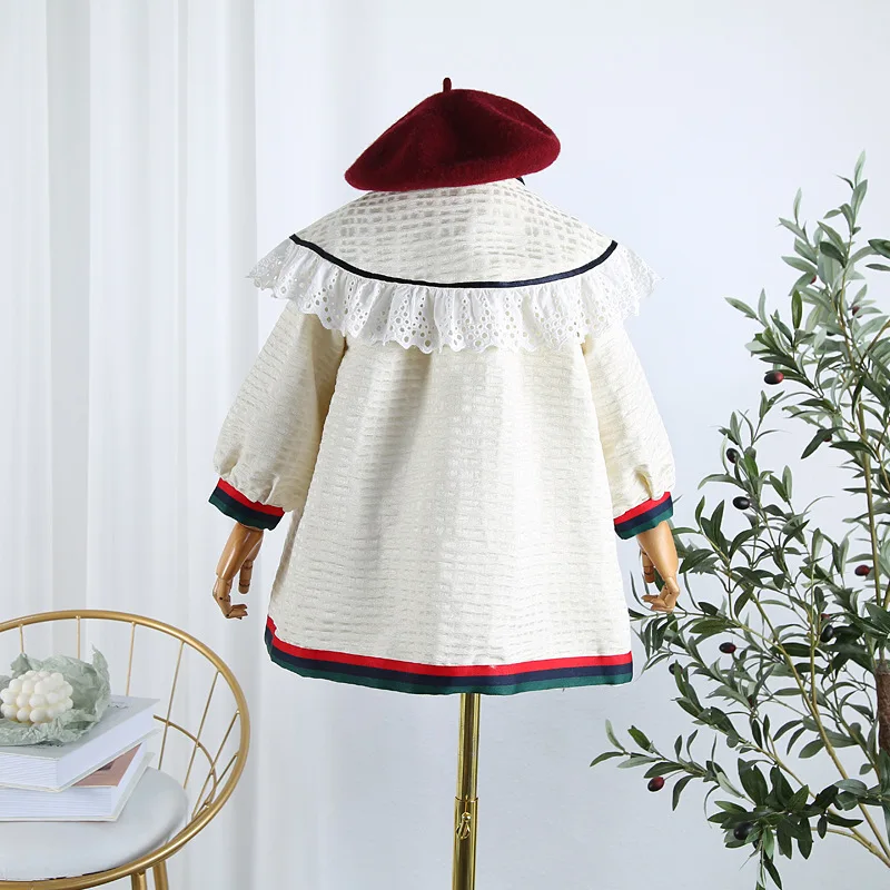 Girls windbreaker jacket 2019 autumn new lace princess coat long sleeve shawl bow | Детская одежда и обувь