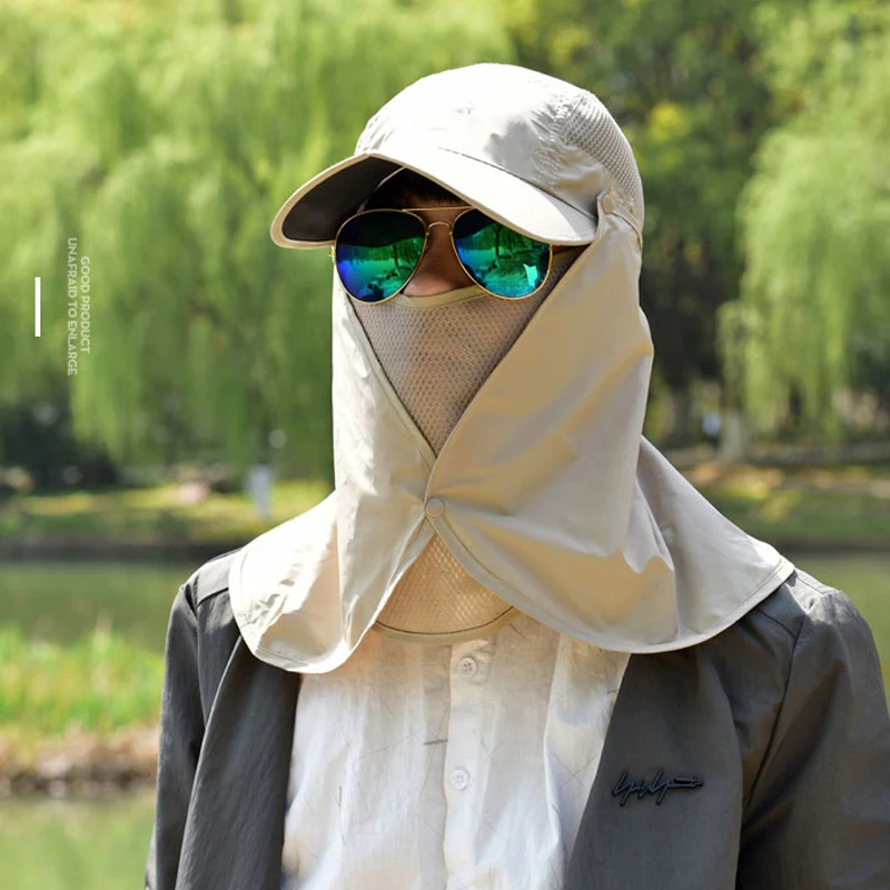 2019 Солнцезащитная рыболовная Кепка для улицы с защитой от УФ лучей