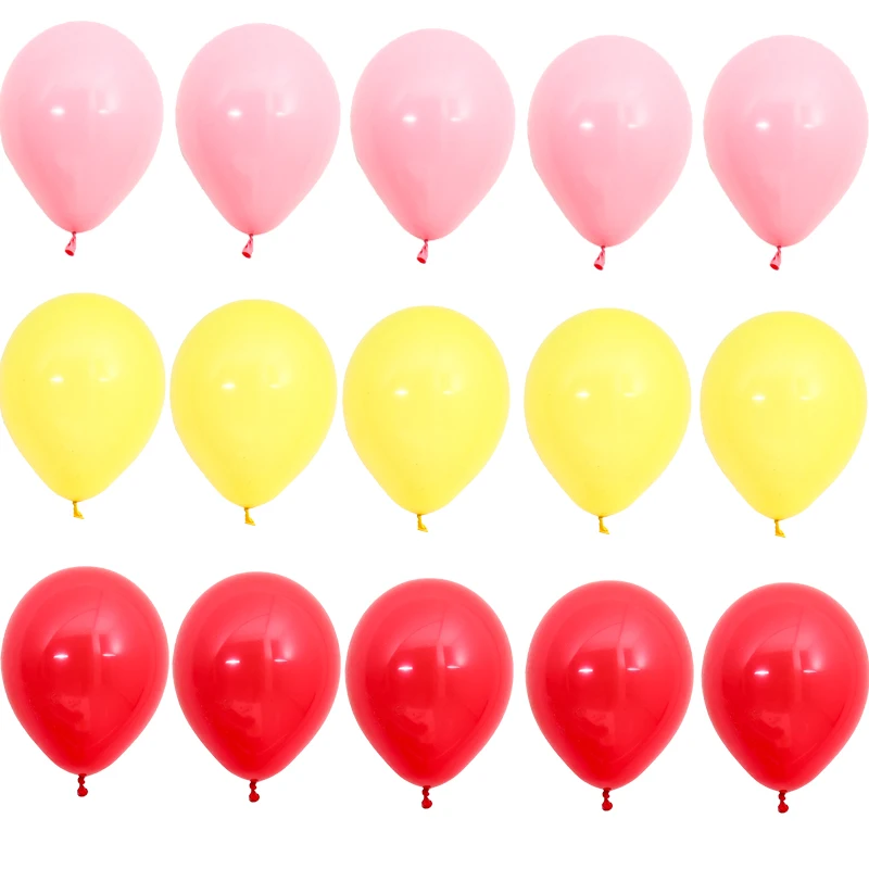 Утолщенный латексный шар 15 шт. 10 дюймов матовый воздушный красный синий желтый
