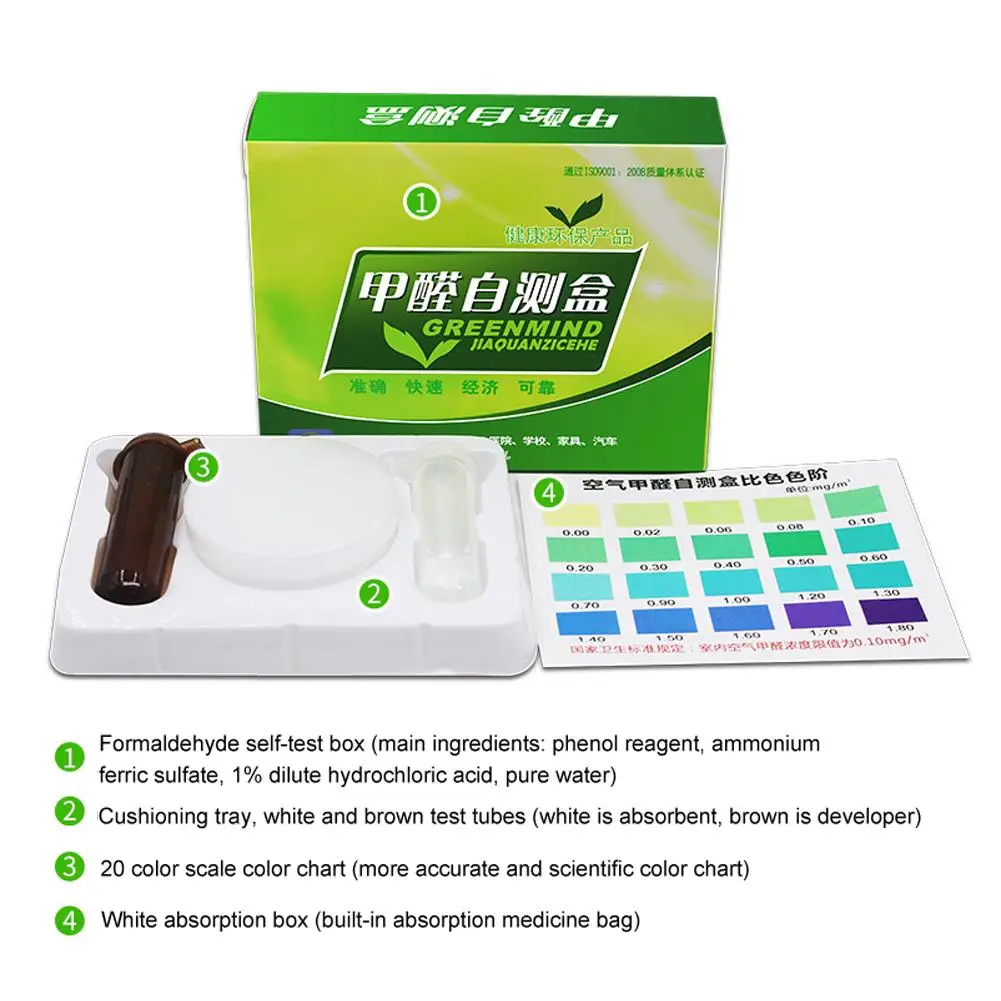 1 коробка тест-комплект Maldehyde домашний датчик обнаружения загрязнения в