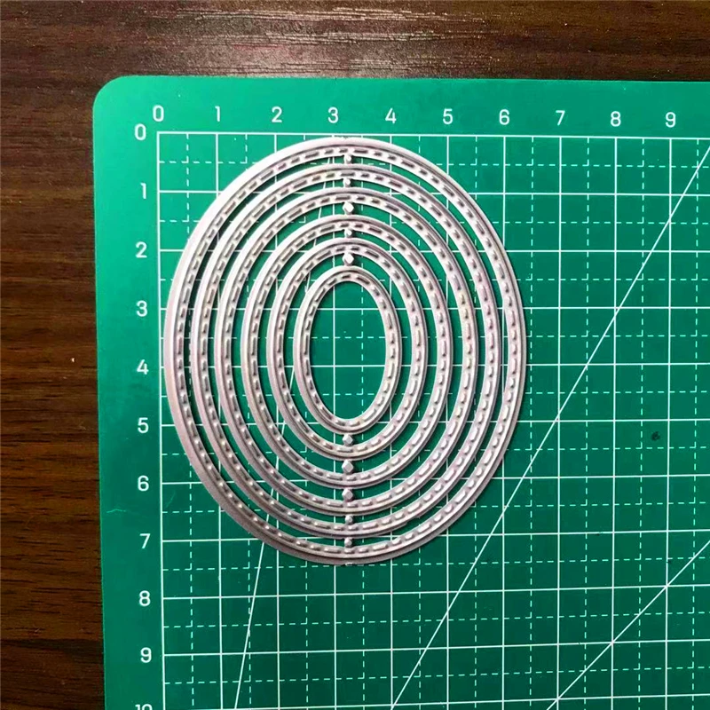 Круг в форме эллипса металлический Трафаретный вырубной штамп и марки &quotсделай