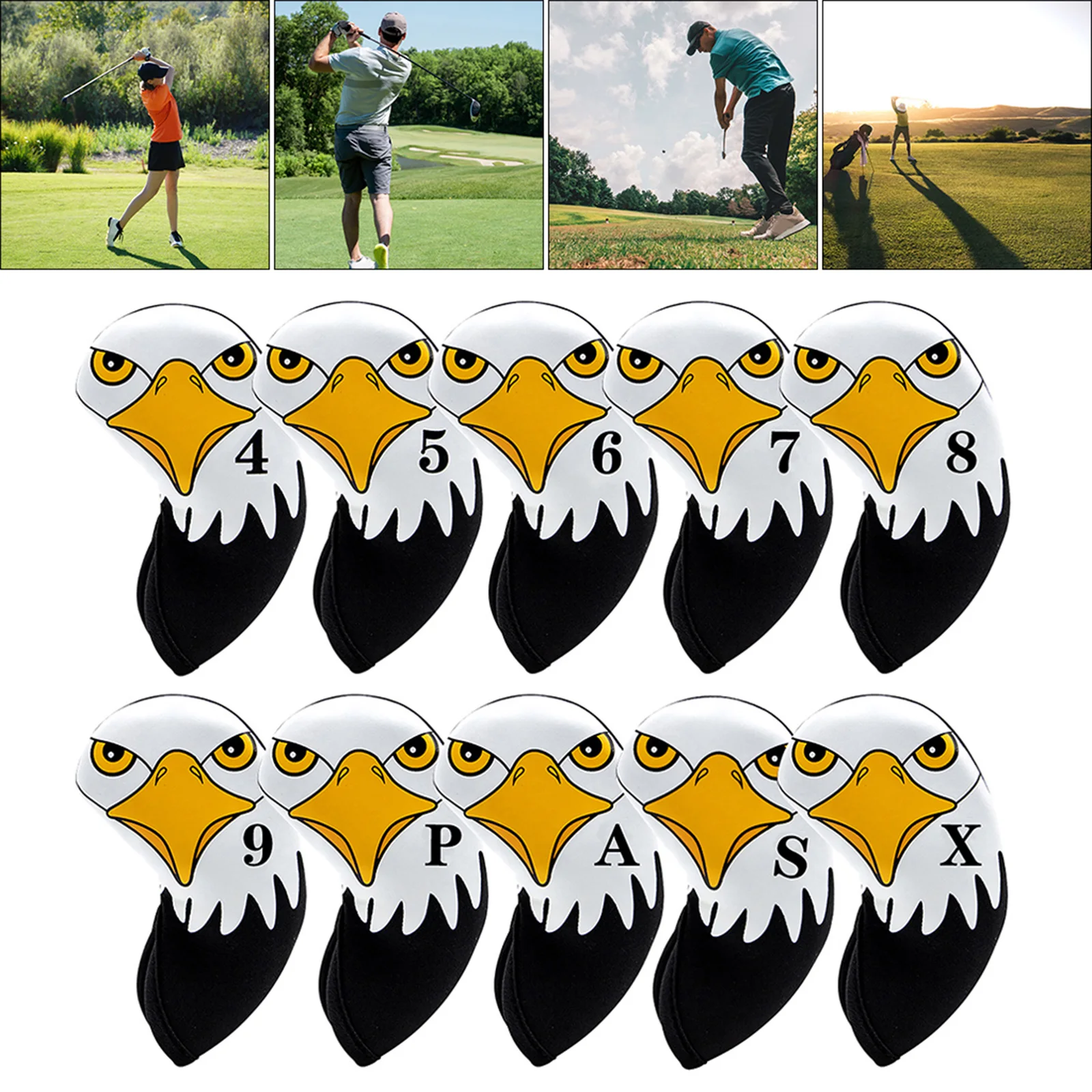

10Pack Neoprene Golf Club Iron Head Cover Headcover for