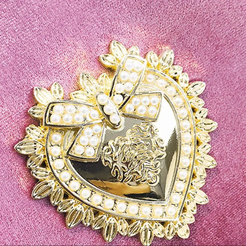 THINKTHENDO 2020 Новая женская бархатная сумка винтажный дизайн сердце вечерняя