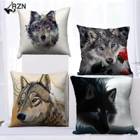 cool wild wolf cushion cover black animal pillow case bedroom living room throw pillowcase new for home sofa pillows covers