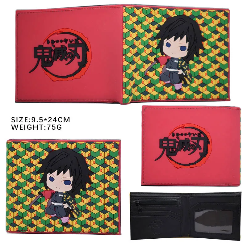 Мультфильм Аниме Kimetsu без Yaiba камадо Tanjirou Nezuko короткий кошелек на молнии карман