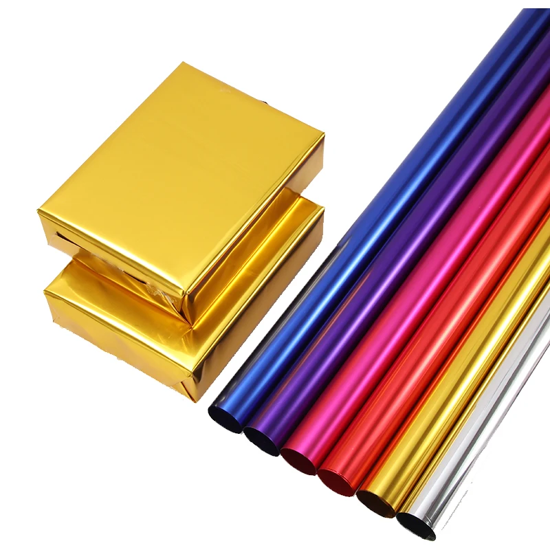 

20 Sheets High Grade Waterproof Golden Gift Wrapping Paper Flower Bouquet Packaging Material
