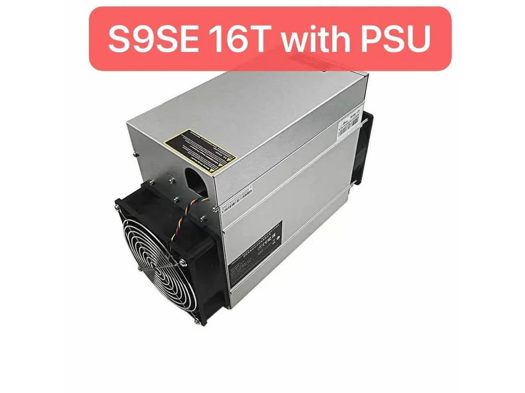 

Free Ship Antminer S9SE 16T Special Edition 16nm ASIC Miner Bitcoin Miner with PSU Power Supply SHA-256 Bitcoin Whatsminer