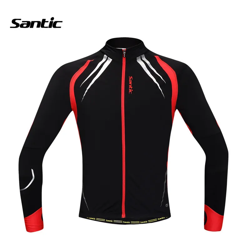 Santic ветрозащитная велосипедная Джерси с длинным рукавом зимняя теплая куртка