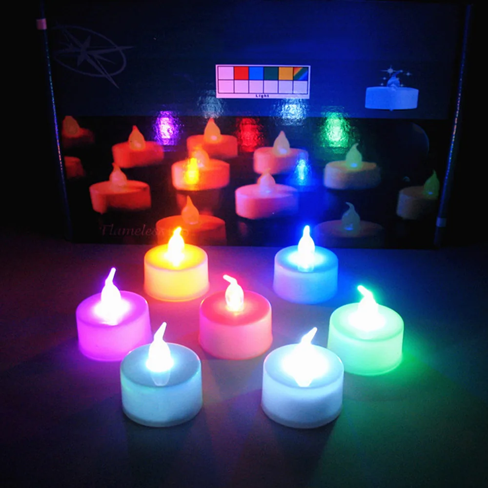 

Led Candles Tea Light Warm White Candles Home Decoration Fake Candle Christmas Wedding Home Party Decorative Tools