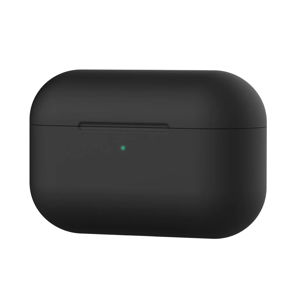 Black Силиконовый чехол для Apple AirPods Pro Funda Protectora Auriculares Air Pods Pro 3 Funda A Prueba De Golpes - Цвет: Black