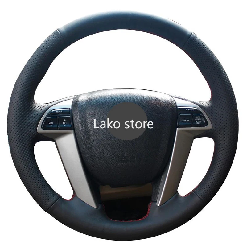 

Ручные стежки надежный кожаный чехол рулевого колеса автомобиля для Honda Accord 8 2008-2013 Odyssey 2011-2014 пилот 2012-2015 15 дюймов 38 см