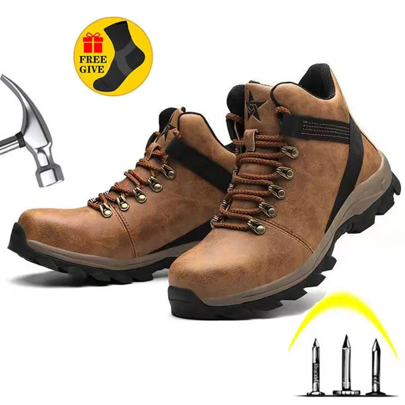 

2023 Leather Sports Boots Are Waterproof And Puncture Resistant Outdoor Climbing Jungle Athlete Calzado De Seguridad De Marca