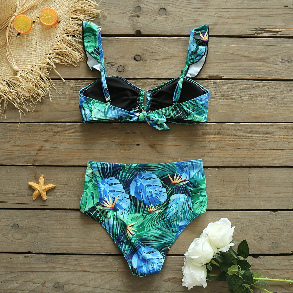 Бикини с высокой талией 2021 сексуальный купальник женский купальный костюм