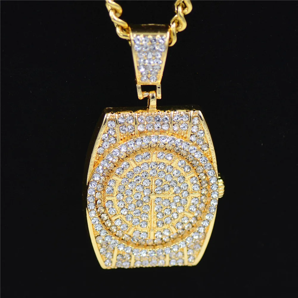 

2021 Hip Hop Jewelry Gifts Golden Bling Rhinestone stone Army Card Necklaces Pendants Set Women Men Dog tag Chains