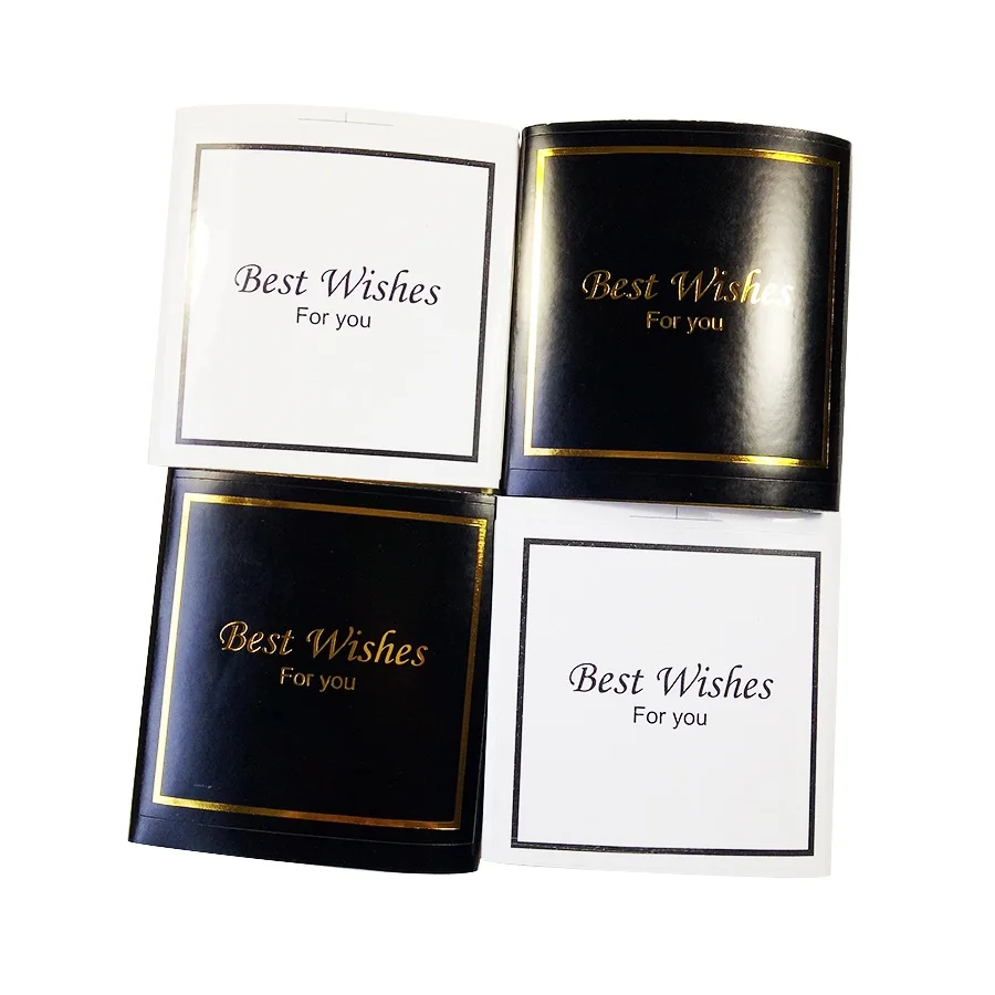 

300Pcs/lot Best Wishes For you Stickers Kraft Label Sticker DIY Hand Made For Gift Cake Baking Sealing Sticker