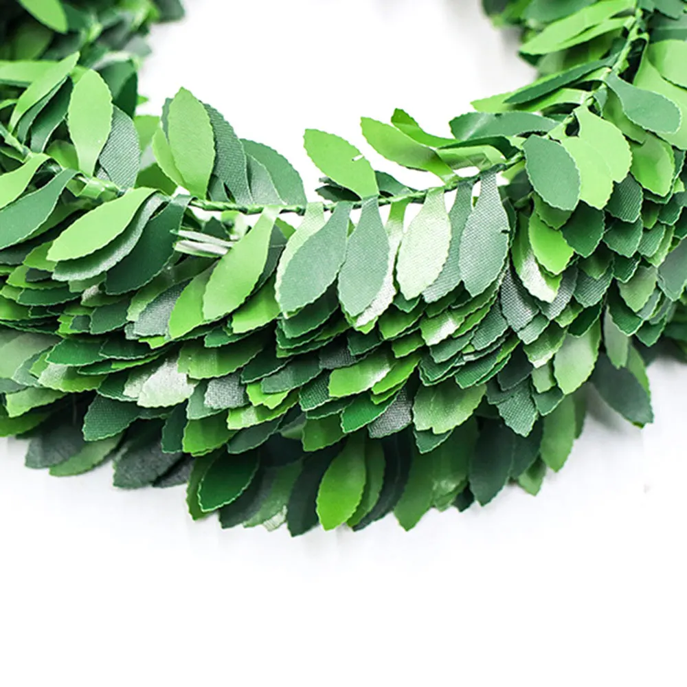 7 5 м двухцветная искусственная лоза железная проволока листва гирлянда зеленые