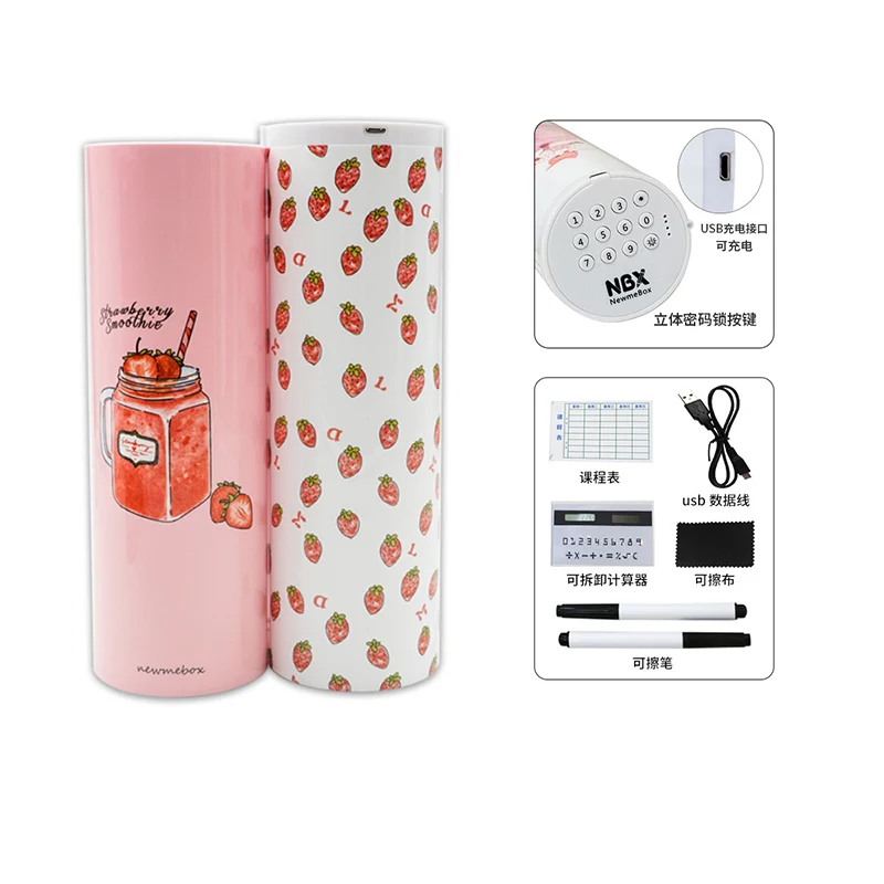 Карандашница Newmebox School с замком для девочек и мальчиков NBX Pen Box Cute Cat Cartridge Bag Stationery Large Pencase Big Pencilcase.