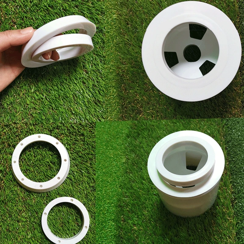 

2 Pcs Golf Putting Green Hole Cup Rings Training Aid Outdoor Golf White PP Plastic Putting Cup Rings Sports Equipments Accessori