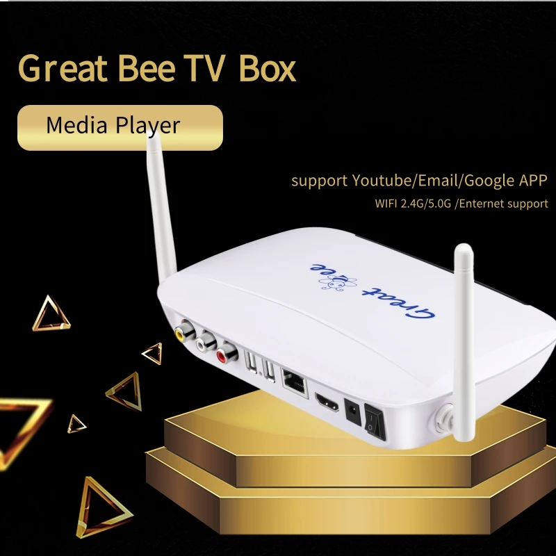 Супер отличный Bee TV Box android 4 стабильное качество без стоимости доставки|tv box free|arabic