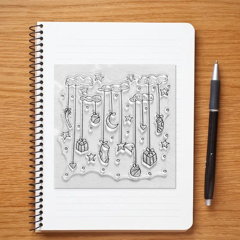 Облако Луна Звезда силиконовый прозрачный печать штамп сделай сам Скрапбукинг