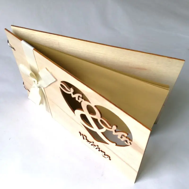 

Personalized Guest Book Wooden Wedding Mr & Mrs Guestbooks Signature Message Rustic Wedding Gift For Couple