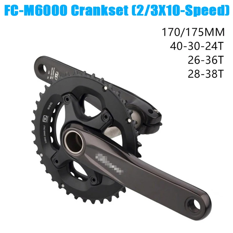 FC M6000 2x10 Скорость MTB велосипедный шатун 26-36/38x28T 170/175 мм 10 S HOLLOWTECH II шатун с BB52