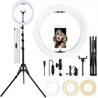 Fusitu 14 дюймов 35 Вт фотосветильник ing 2900k-5600k светодиодная кольсветильник со штативом кольцевая лампа для макияжа камеры телефона Youtube