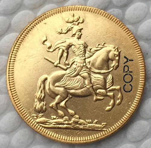 24 K gold plated Poland 1697 COIN COPY 23.3mm | Дом и сад