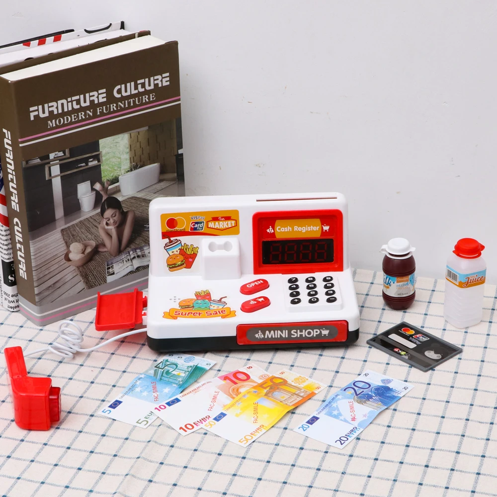 

Counter Machine Toy Children Cashier Cash Register Toy Supermarket Calculator For Kids Pretend Playing Cash Toy